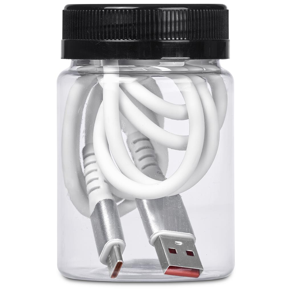 Capsit Fast Charge A2C Cable in Jar