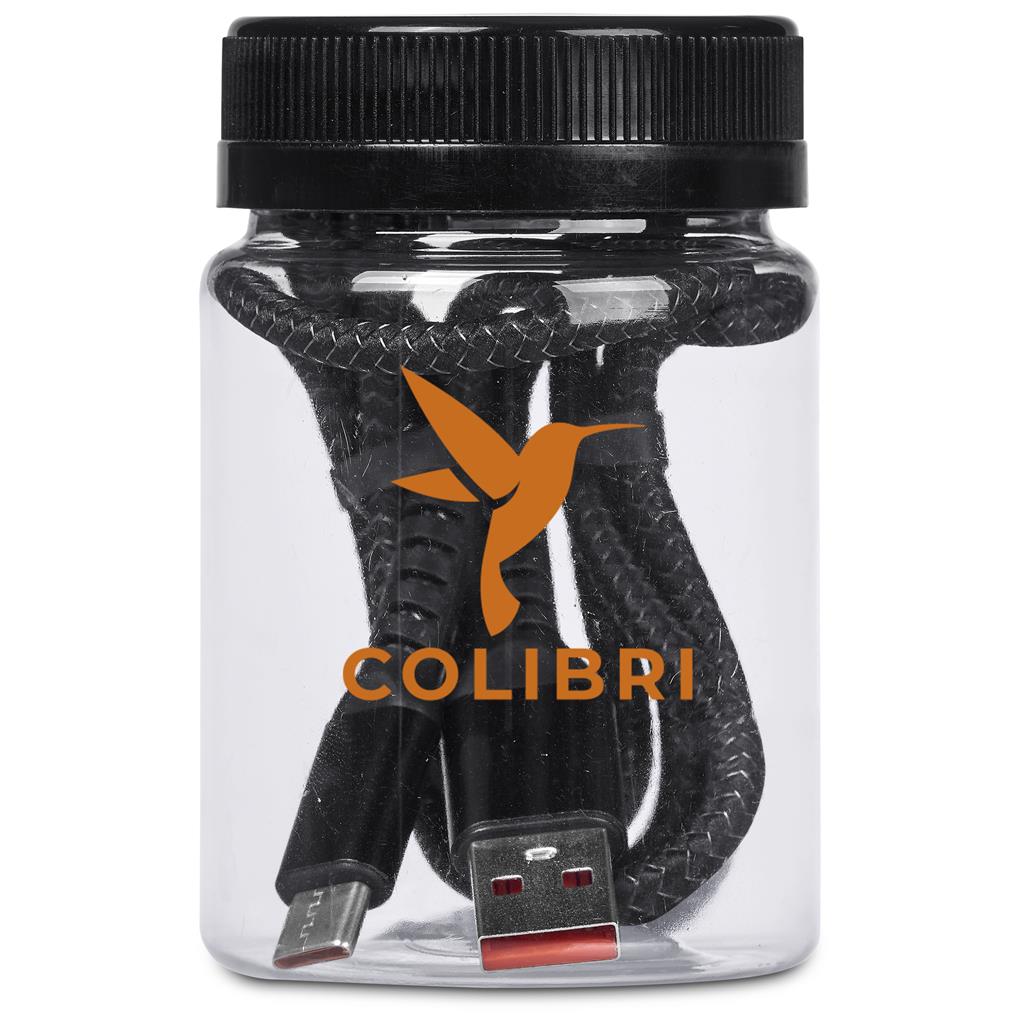 Muttle Fast Charge A2C Cable in Jar