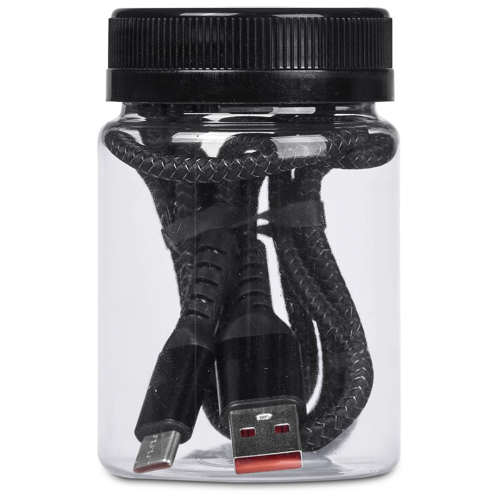 Muttle Fast Charge A2C Cable in Jar