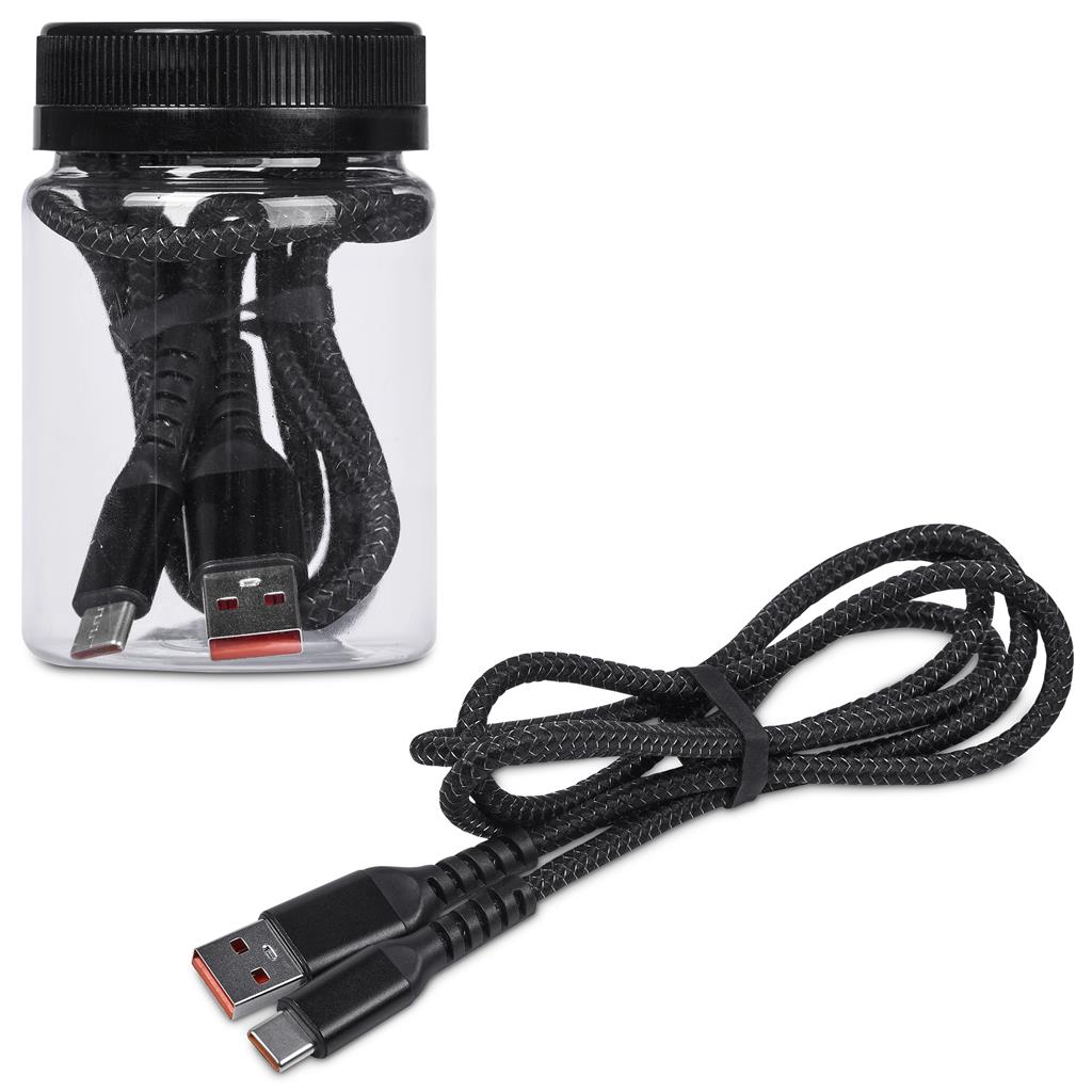 Muttle Fast Charge A2C Cable in Jar