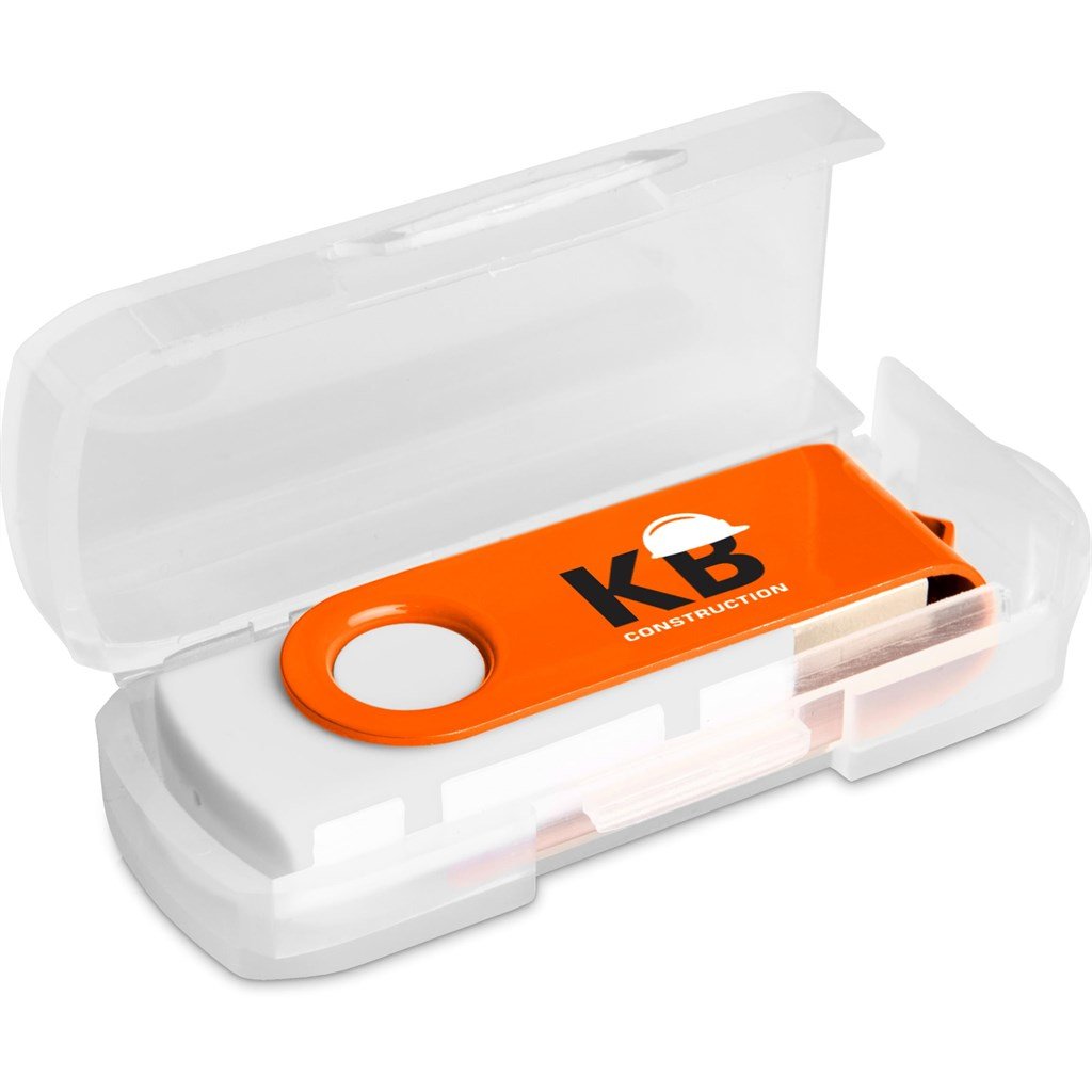 Axis Gyro White Flash Drive - 8GB