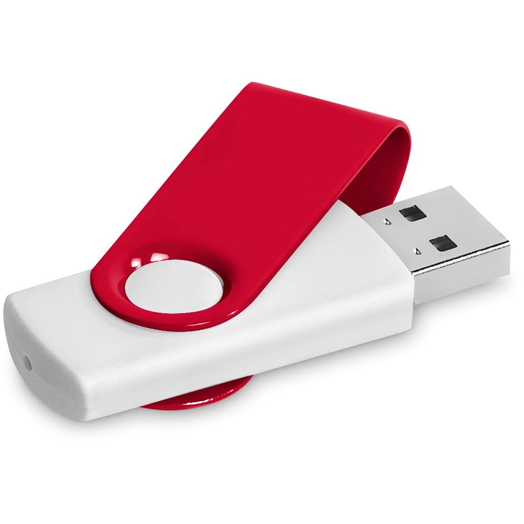 Axis Gyro White Flash Drive - 8GB