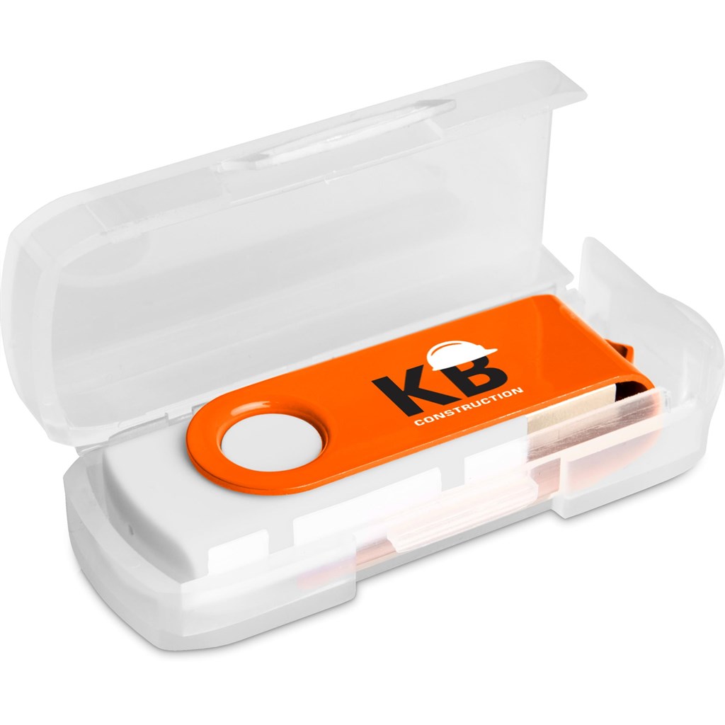 Axis Gyro White Flash Drive - 16GB