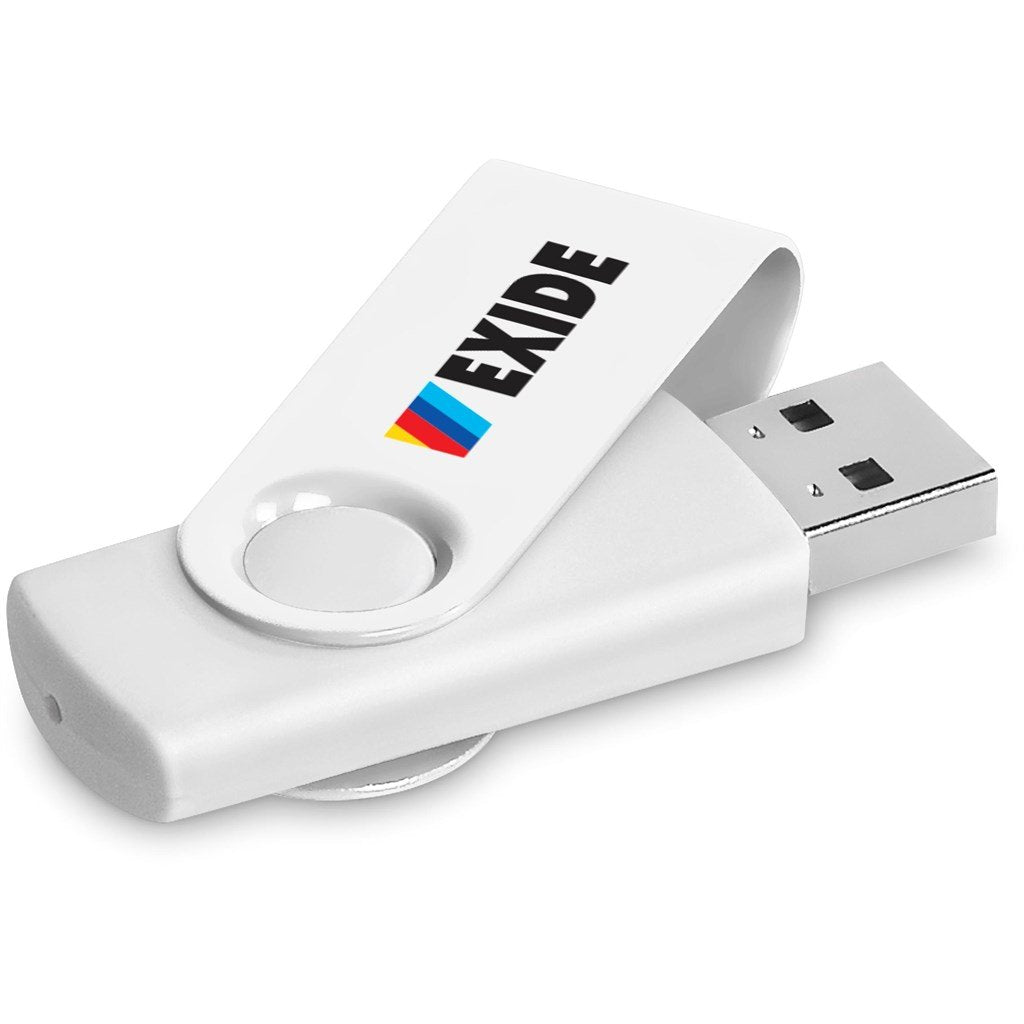 Axis Gyro White Flash Drive - 16GB