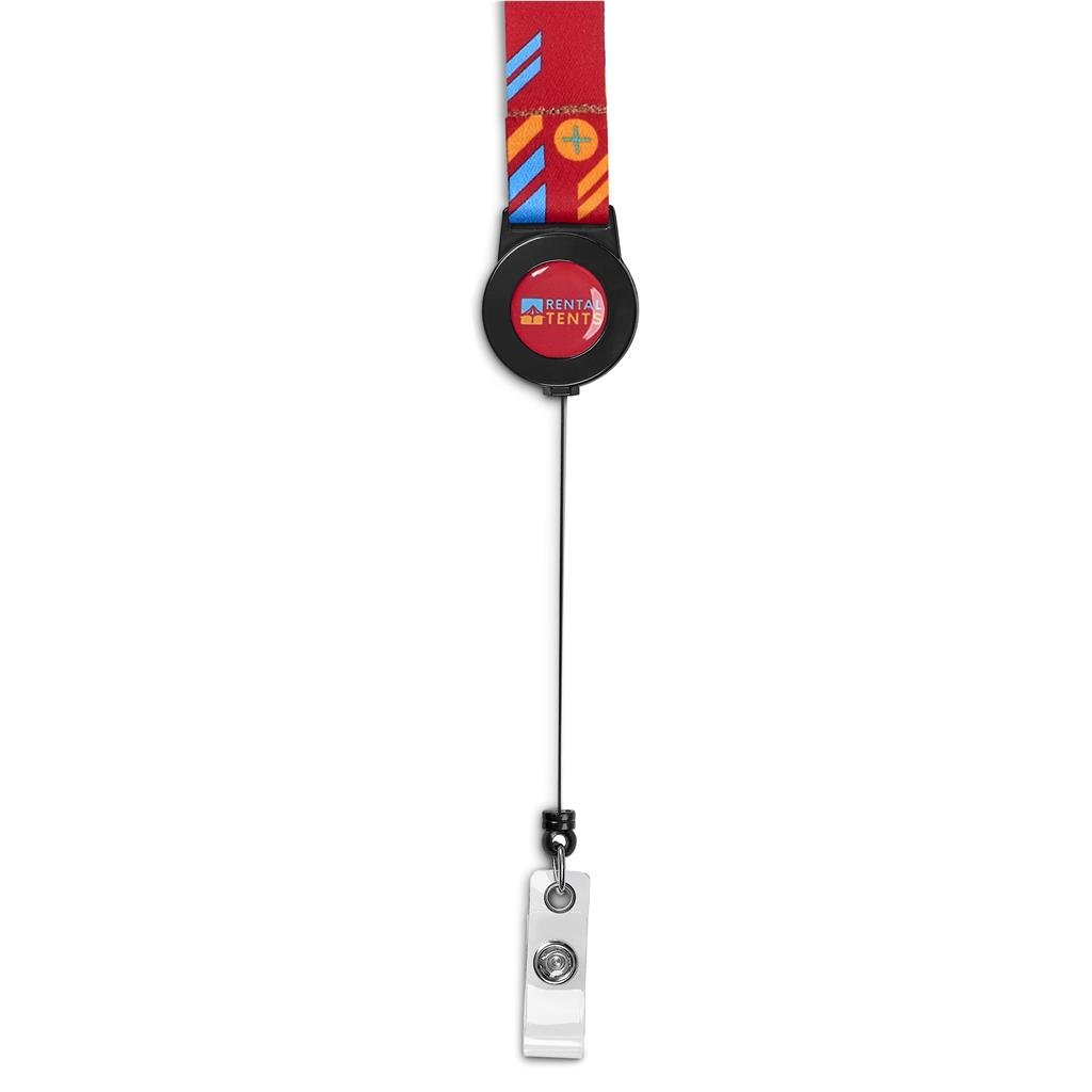 Badge Reel Single-Sided Satin Lanyard