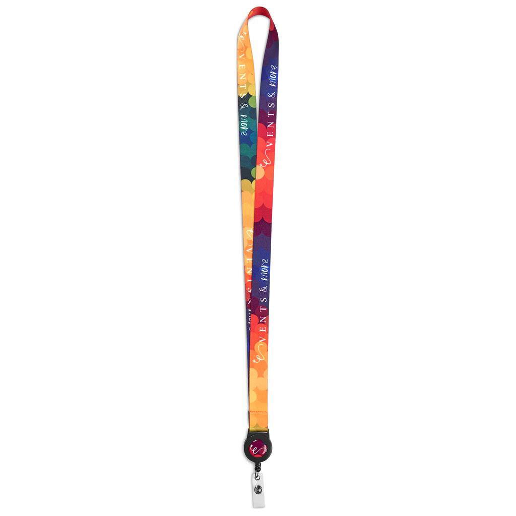 Badge Reel Double-Sided Satin Lanyard