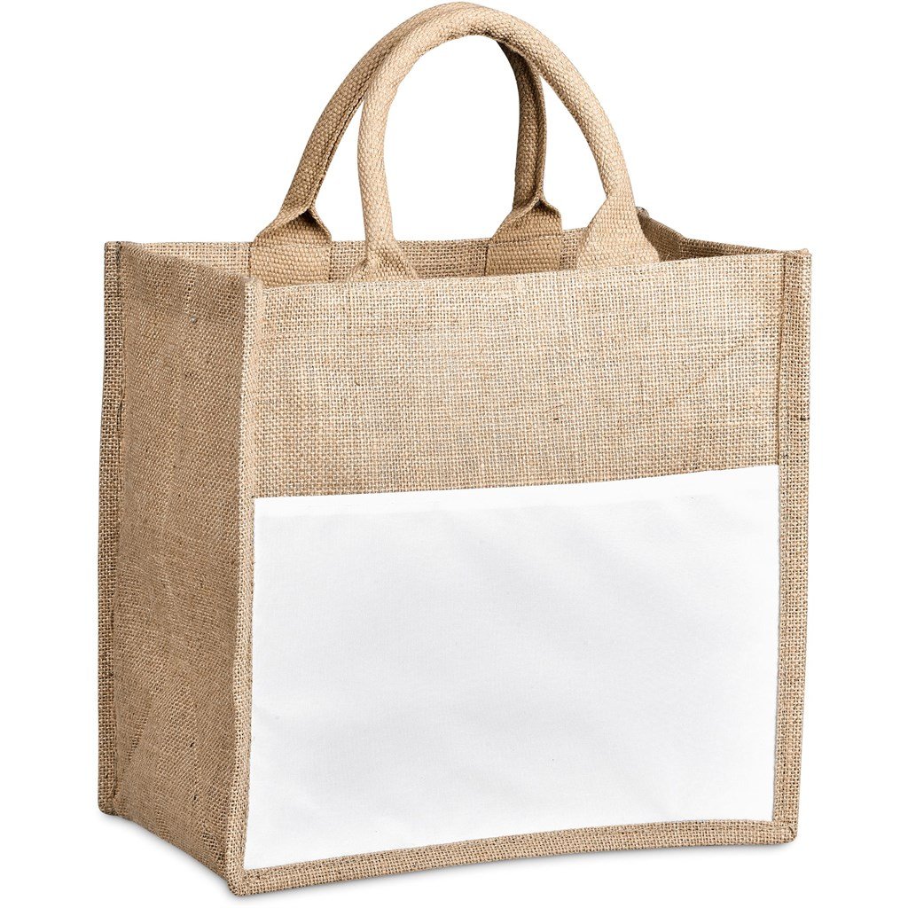 Nuri Sublimated Pocket Jute Tote