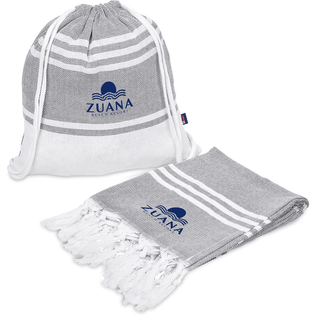 Santa Cruz Cotton-Rich Beach Towel & Drawstring Bag