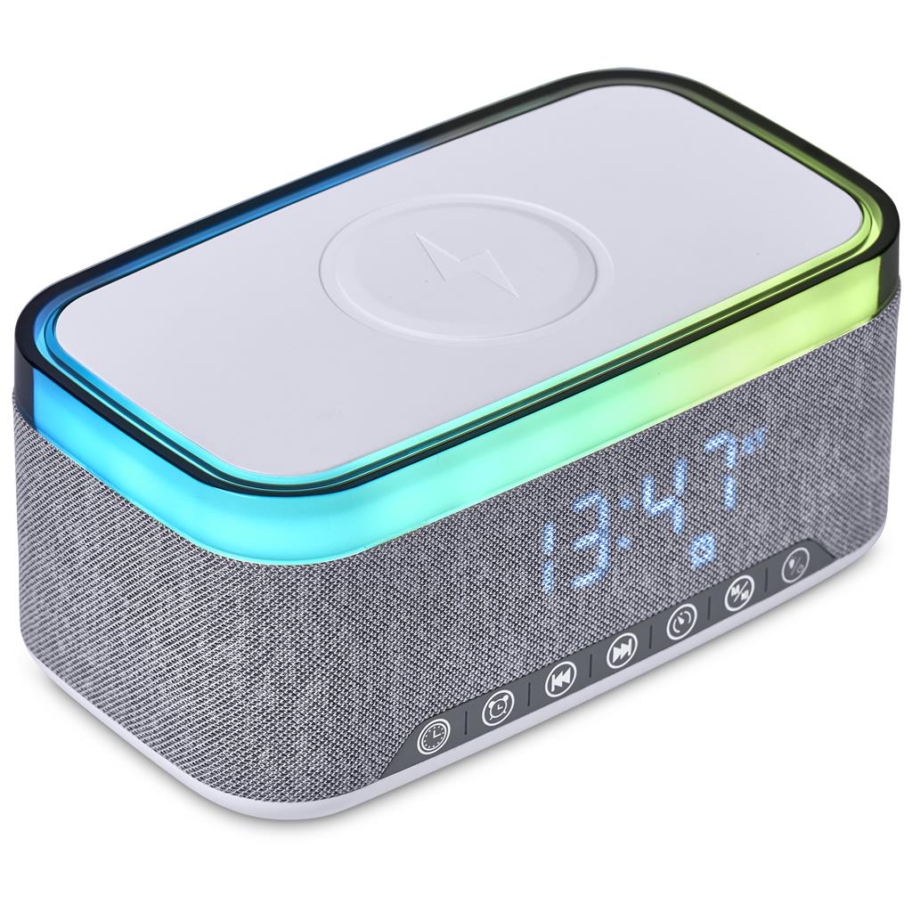 Cumberland 10W Bluetooth Speaker Wireless Charger & Clock