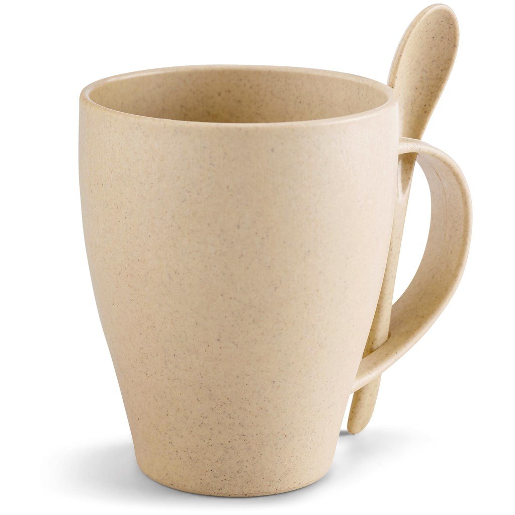Kawai Wheat Straw Mug & Spoon - 350ml