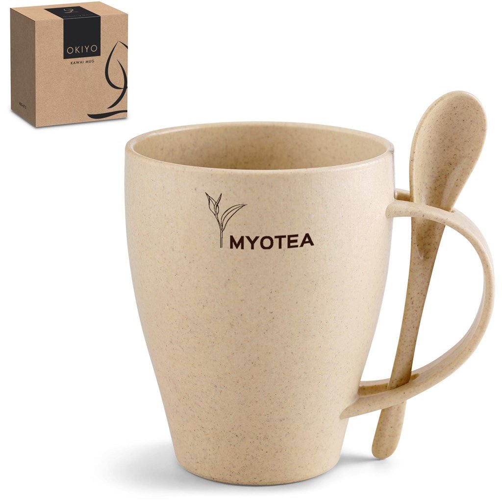 Kawai Wheat Straw Mug & Spoon - 350ml