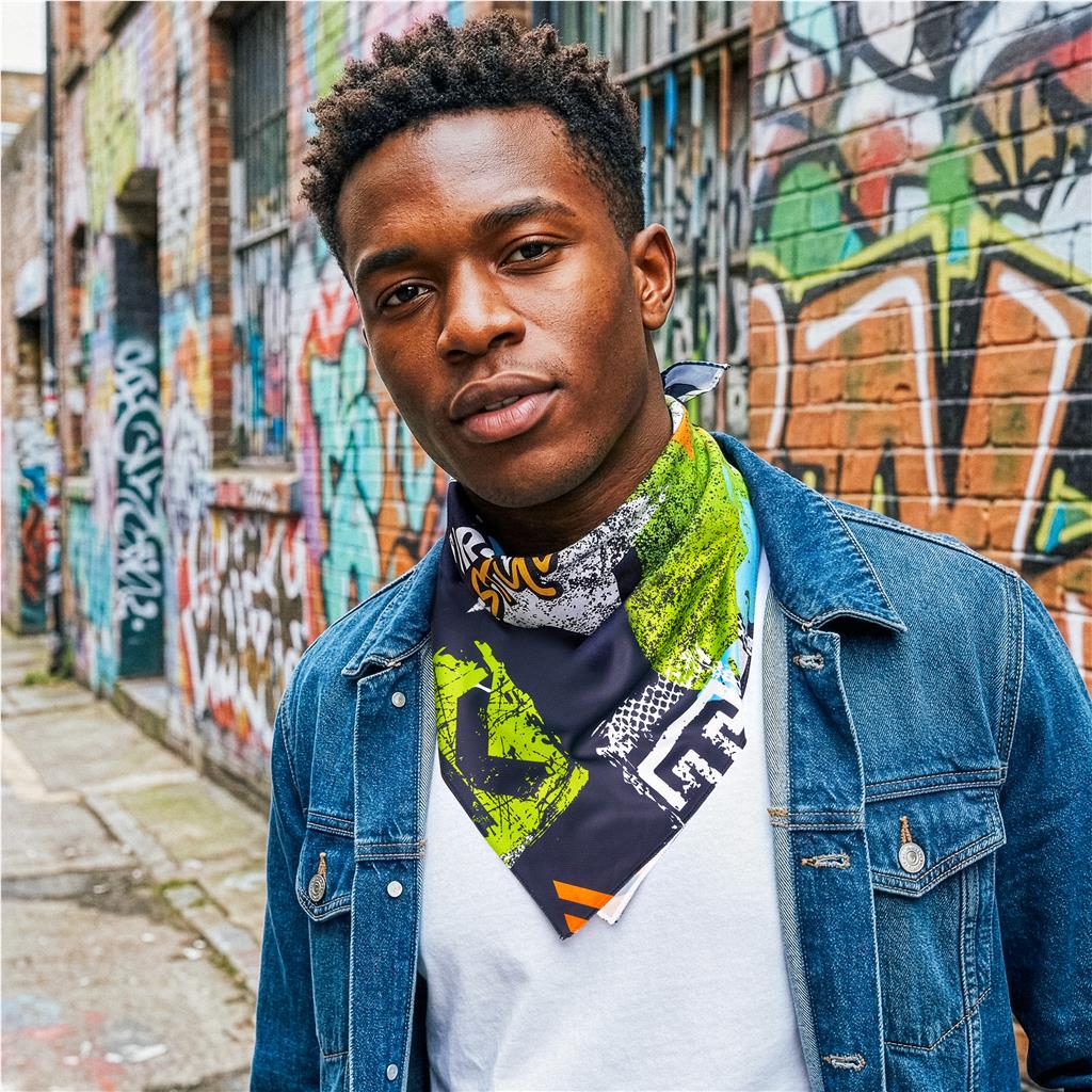 Pre-Printed Sample Custom Nurva Polyester Bandana