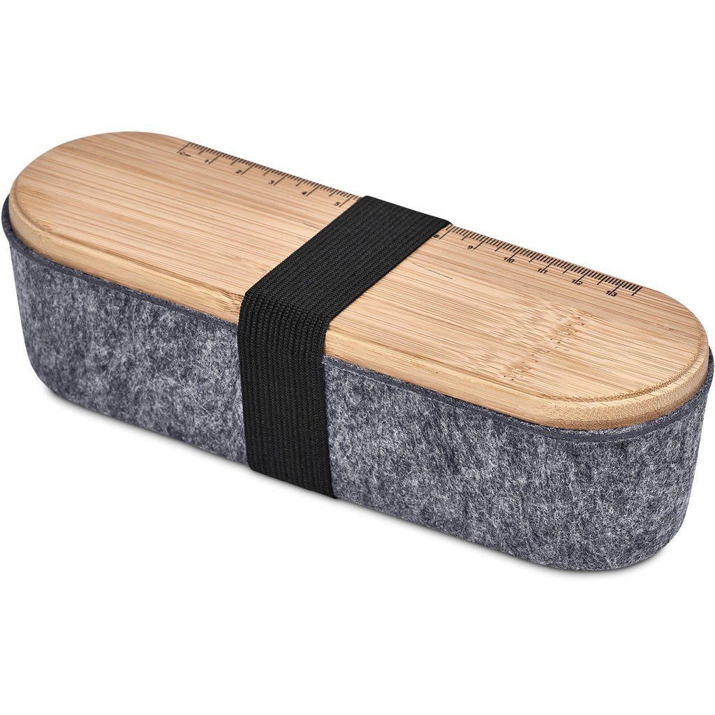 Byoga Recycled PET Felt & Bamboo Stationery Case