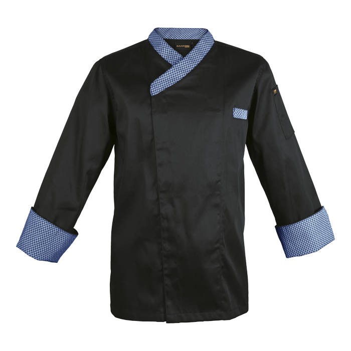 African Chef Jacket XS / Black/Royal - Chef’s Jackets
