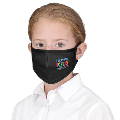 Alto Kids Double Layer Tie-Back Face Mask-Black-BL