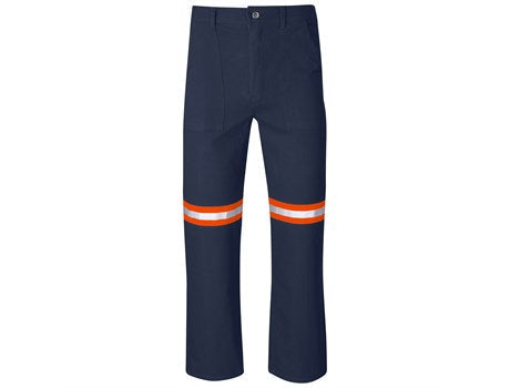 Artisan Premium 100% Cotton Pants - Reflective Legs - Orange Tape-