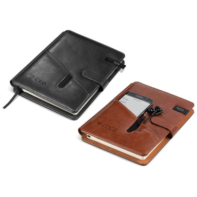 Ashburton Usb A5 Hard Cover Notebook-Black-BL