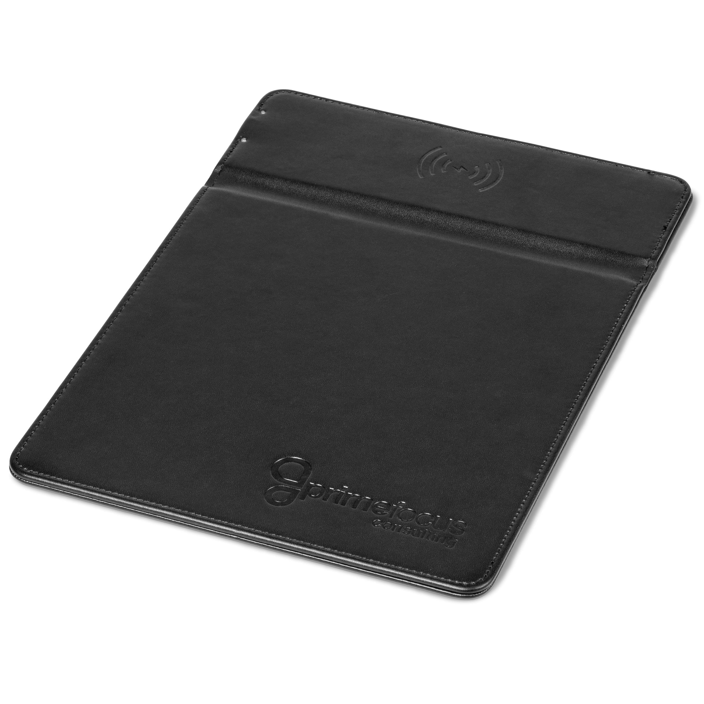 Ashburton Mouse Pad With Wireless Charger-Black-BL