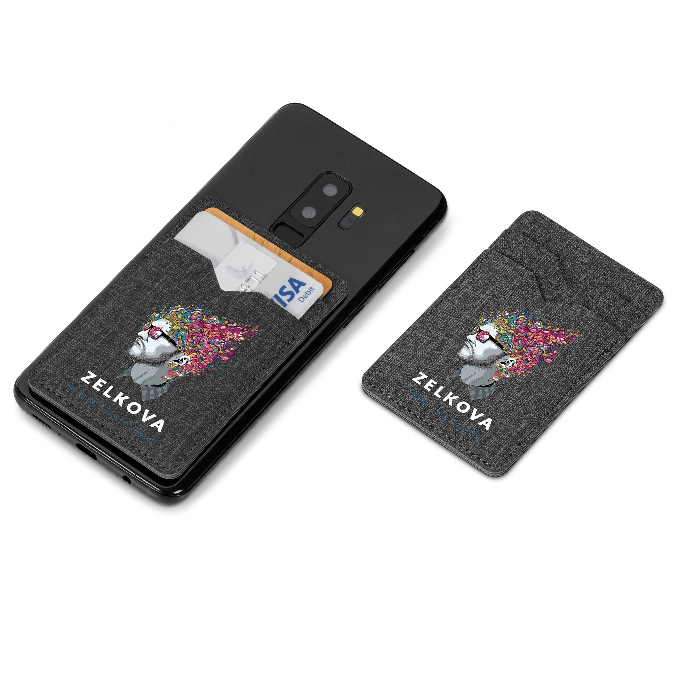 Aurora Double Phone Card Holder-Grey-GY