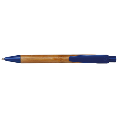 Bamboo Ballpoint Pen with Plastic Trims Blue / STD / Regular - Pens