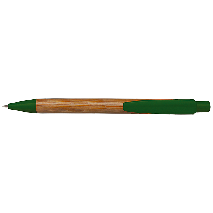 Bamboo Ballpoint Pen with Plastic Trims Green / STD / Regular - Pens