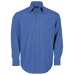 Basic Poly-Cotton Lounge Long-Sleeve Shirt French Blue / MED / Regular - Shirts & Tops
