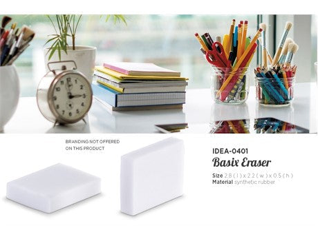 Basix Eraser-Solid White-SW