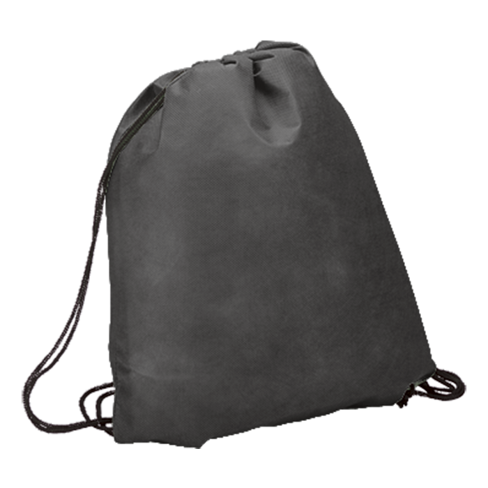 BB0001 - Drawstring Bag - Non-Woven Black / STD / Regular - Drawstrings