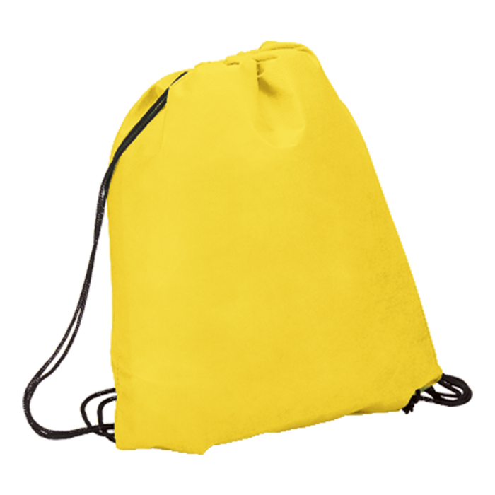 BB0001 - Drawstring Bag - Non-Woven Yellow / STD / Regular - Drawstrings