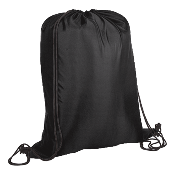 BB0009 - Lightweight Drawstring Bag - 210D Black / STD / Last Buy - Drawstrings