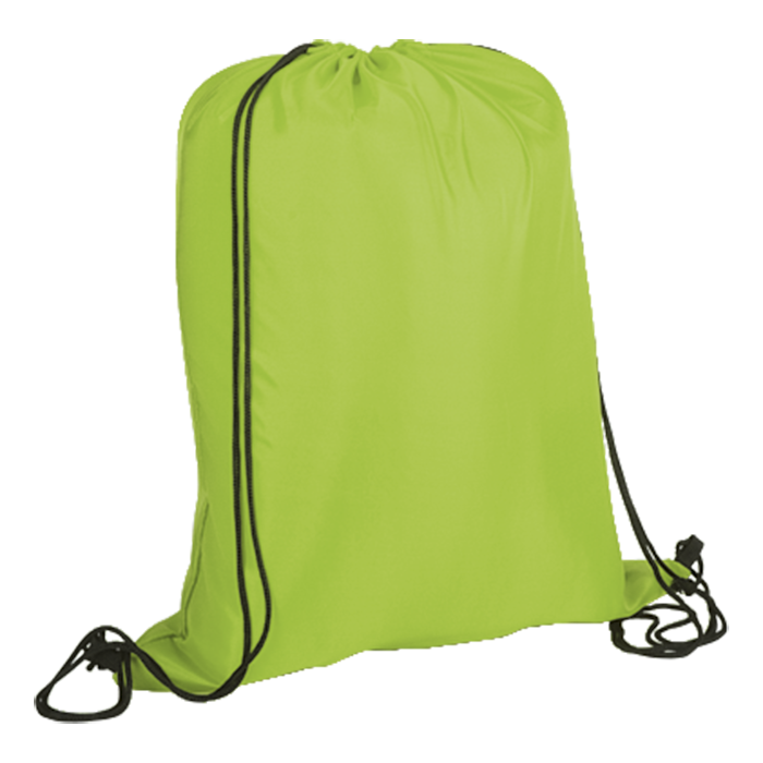 BB0009 - Lightweight Drawstring Bag - 210D Lime / STD / Last Buy - Drawstrings