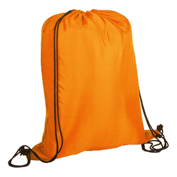 BB0009 - Lightweight Drawstring Bag - 210D Orange / STD / Last Buy - Drawstrings