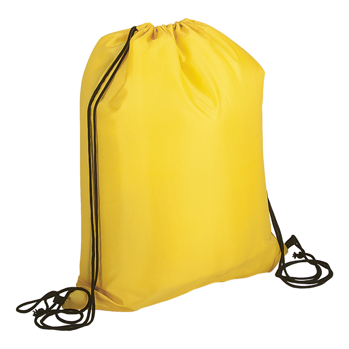 BB0009 - Lightweight Drawstring Bag - 210D Yellow / STD / Last Buy - Drawstrings