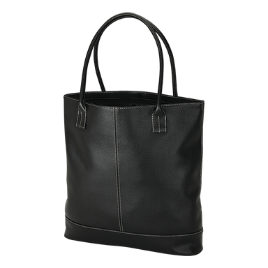BB0033 - Lichee Tote With Zippered Closure Black / STD / Last Buy - Travel Bags