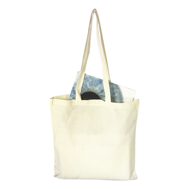 BB2342 - Cotton Shopper with Long Handles Khaki / STD / Last Buy - Shoppers and Slings