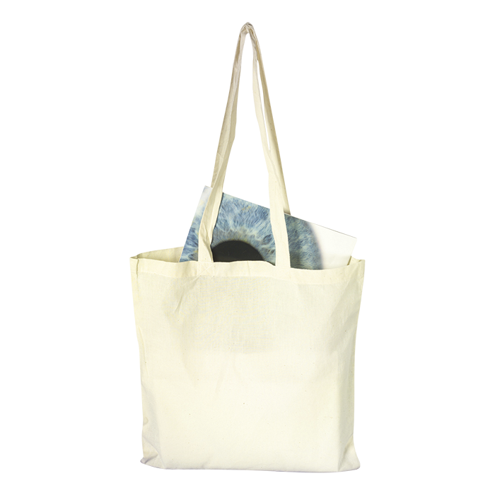 BB2342 - Cotton Shopper with Long Handles Khaki / STD / Last Buy - Shoppers and Slings