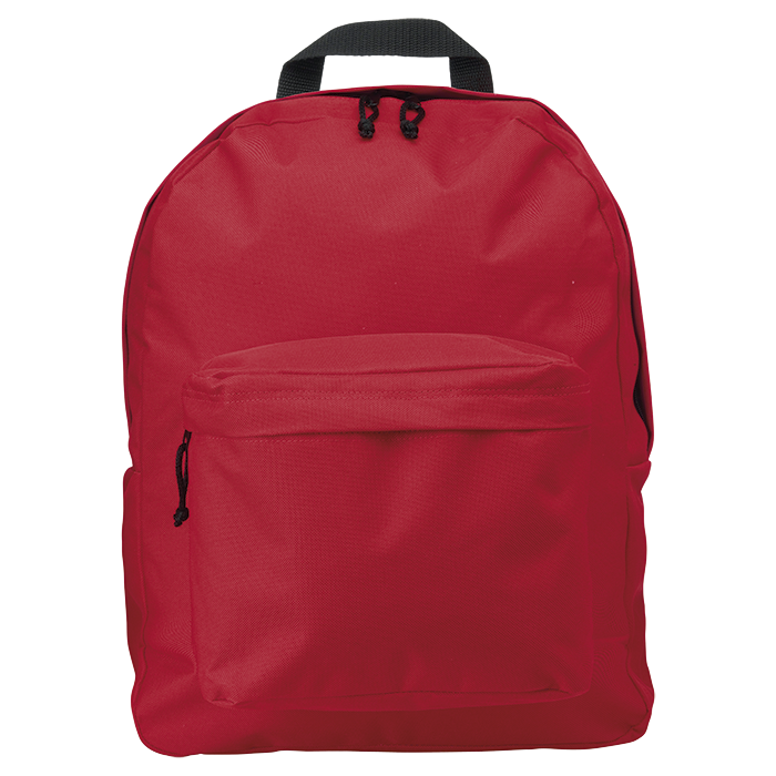 BB4585 - Arched Front Pocket Backpack Red / STD / Last Buy - Backpacks