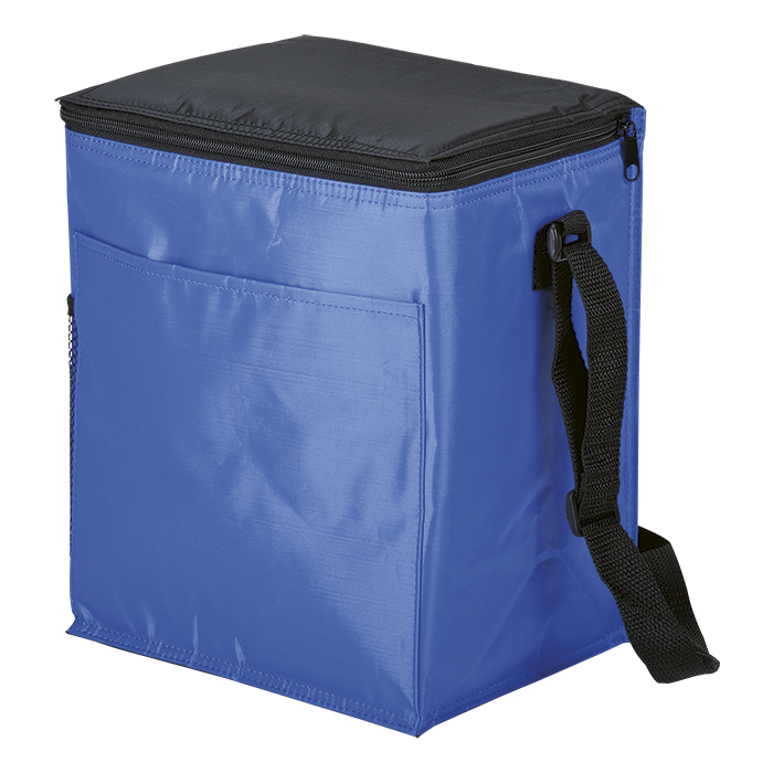 BC0006 - 12 Can Cooler with 2 Exterior Pockets - 70D - PEVA Lining Blue / STD / Regular - Coolers