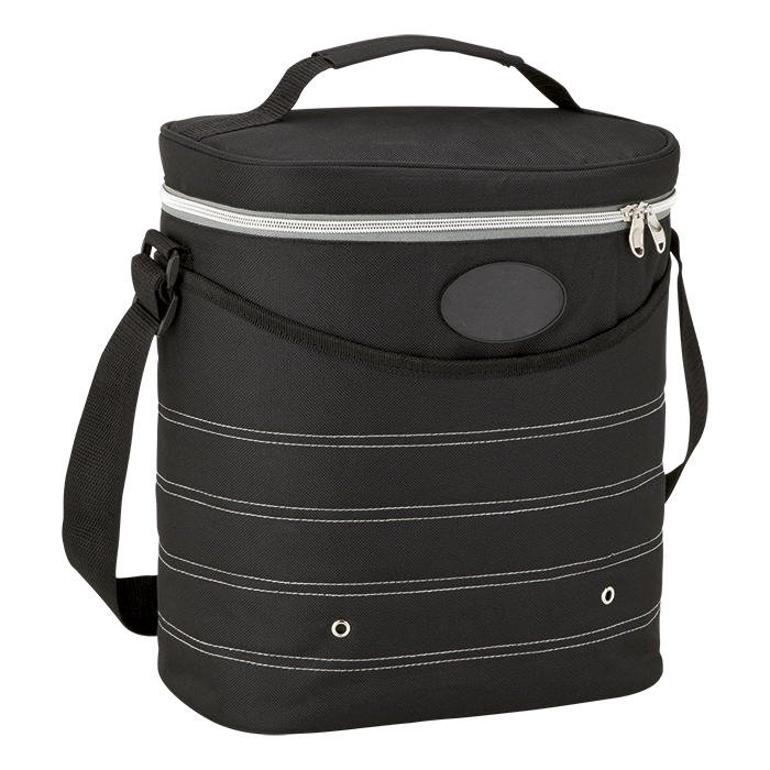 BC0015 - Oval Cooler Bag with Shoulder Strap Black / STD / Regular - Coolers
