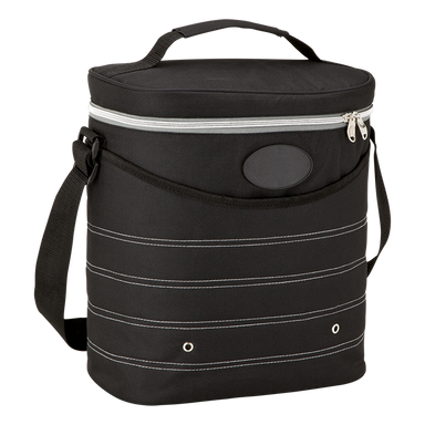 BC0015 - Oval Cooler Bag with Shoulder Strap Black / STD / 