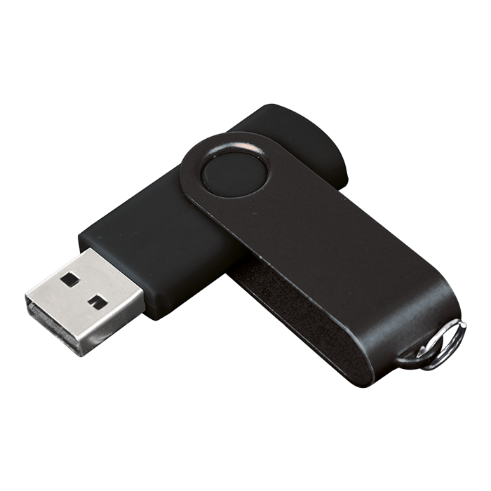 BE0005 - 4GB Swivel USB Drive Black/Black / STD / Regular - Technology