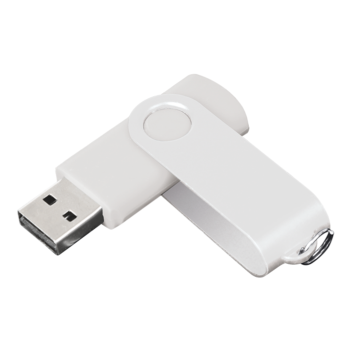 BE0005 - 4GB Swivel USB Drive White/White / STD / Regular - 