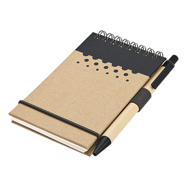 BF0005 - Recycled Jotter Pad and Pen Black / STD / Last Buy - Notebooks