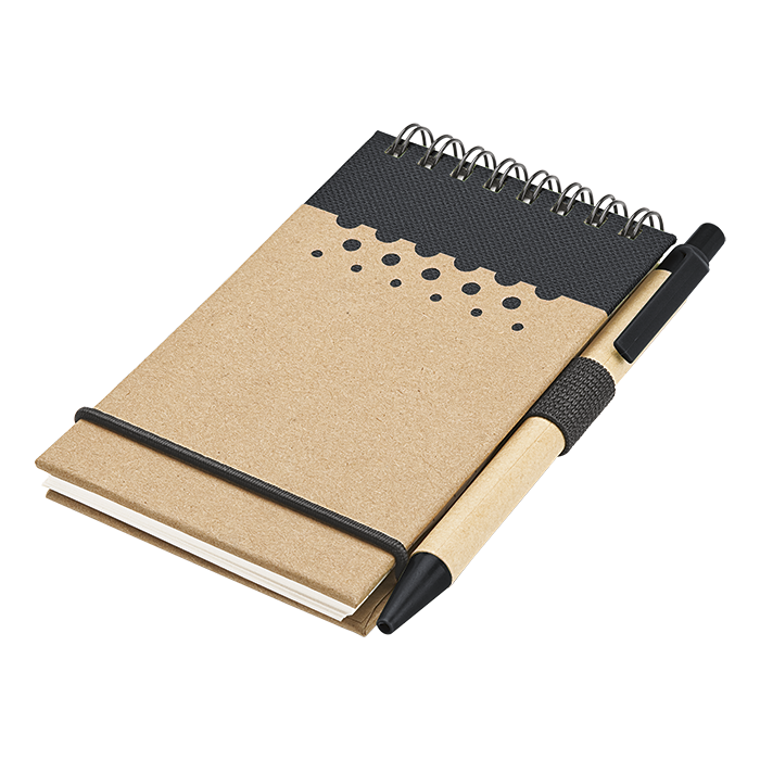 BF0005 - Recycled Jotter Pad and Pen Black / STD / Last Buy 