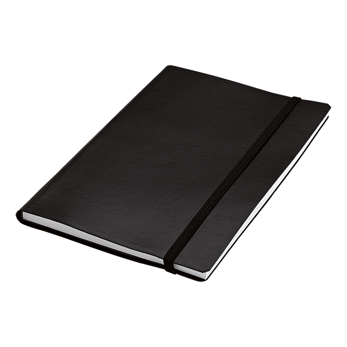 BF0020 - A5 Journal With Elastic Band Closure - 80 Pages Black / STD / Regular - Notebooks