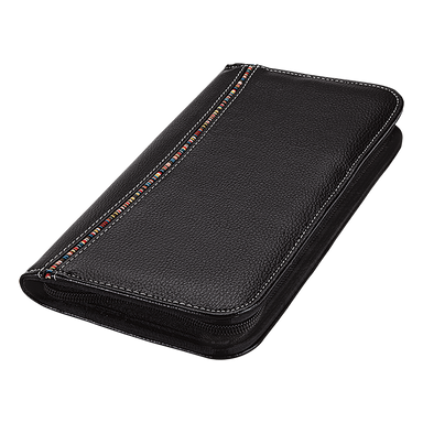 BF0025 - Tribal Stripe Zippered Passport Wallet Black / STD 