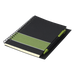 BF0052 - Coloured Stripe Notebook with Pen Green / STD / Regular - Notebooks