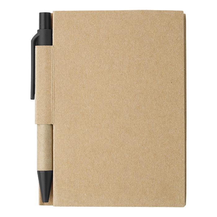 BF6419 - Mini Recycled Notebook and Pen Black / STD / 