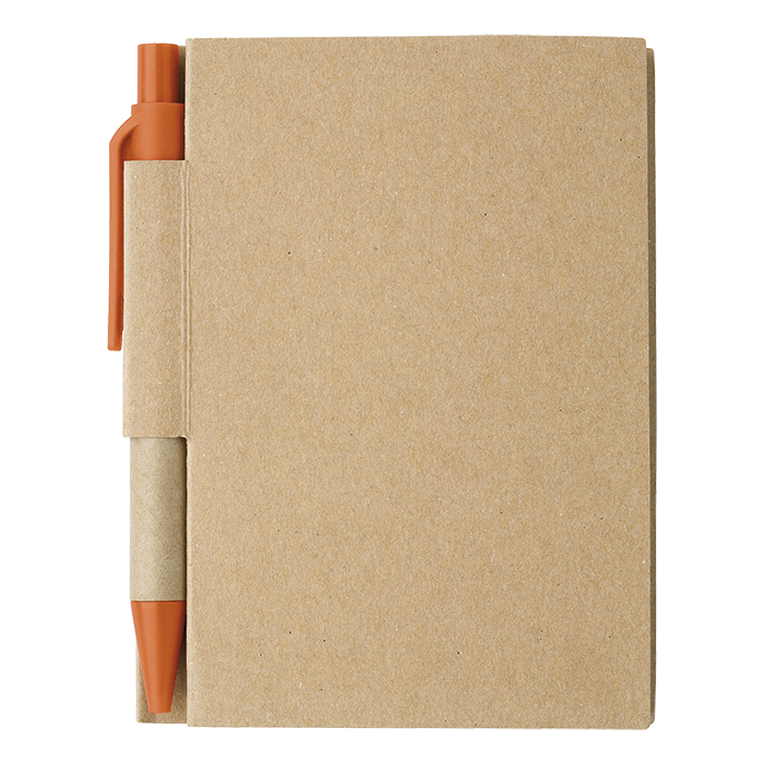 BF6419 - Mini Recycled Notebook and Pen Orange / STD / Regular - Notebooks