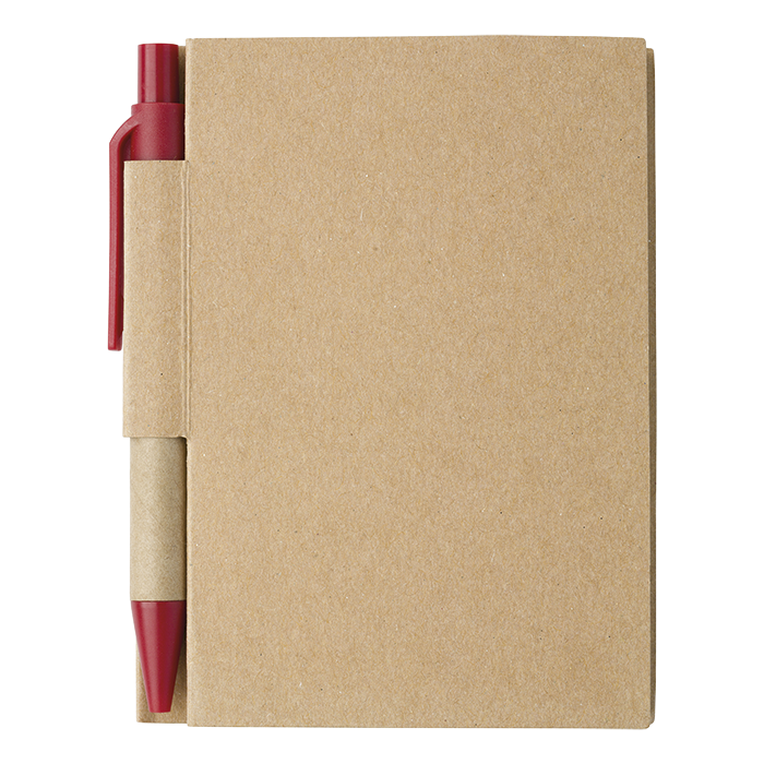 BF6419 - Mini Recycled Notebook and Pen Red / STD / Regular - Notebooks